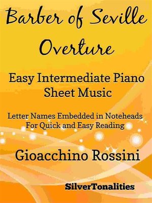 cover image of Barber of Seville Overture Easy Intermediate Piano Sheet Music